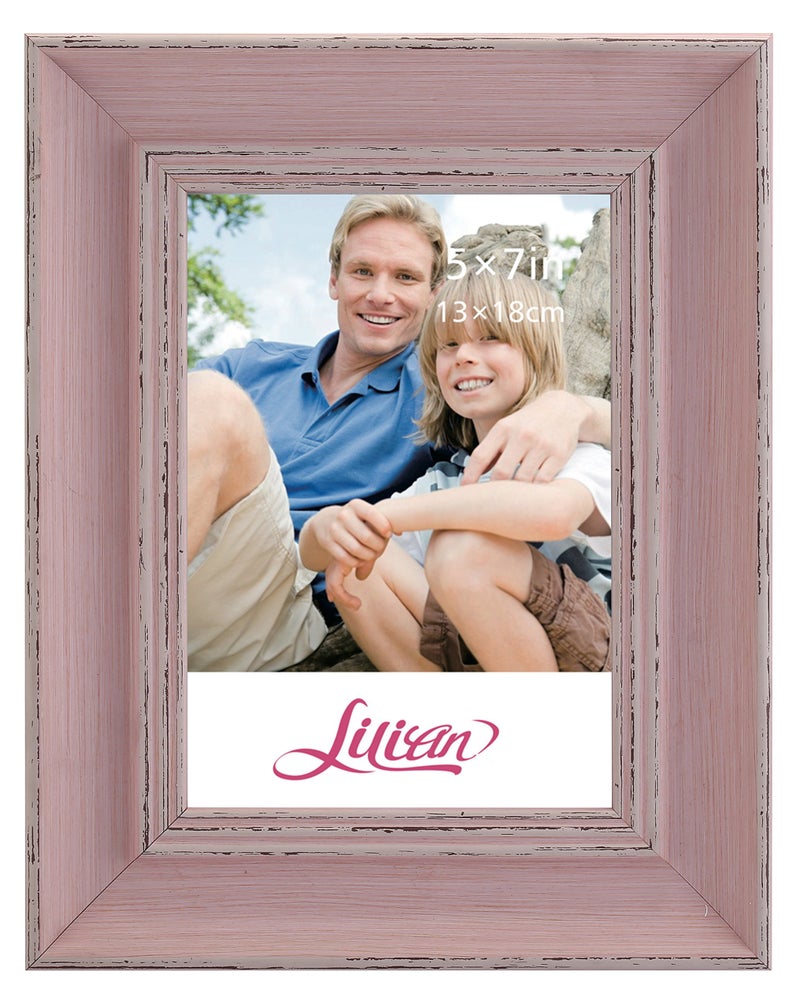 Lilian PC Pink Photo Frames(5 x 7in), Choose PS Polymer Material Environmental Protection(3175-C2T-b) - Image 1